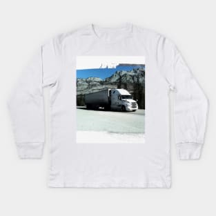 Rocky Mountain Hauler - Freight Truck Driver Kids Long Sleeve T-Shirt